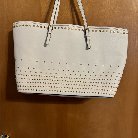 Michael Kors handbag white with gold studs - Picture 5 of 5
